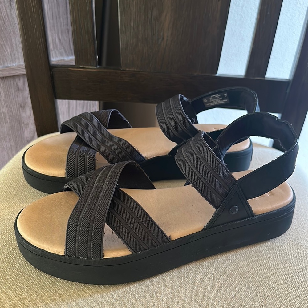 Sperry Topsiders Women’s Bayou Plushstep Platform Sandals Black Size 10 - Picture 2 of 9